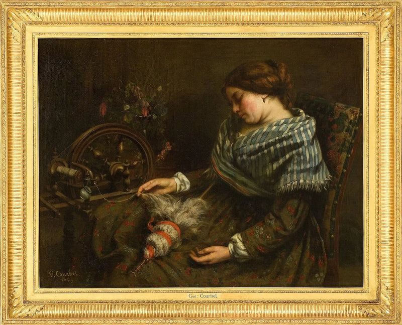 The Sleeping Spinning Woman - Gustave Courbet