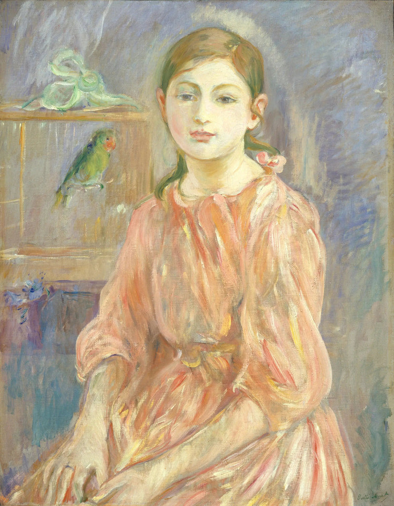 The Artist's Daughter with a Parakeet - Berthe Morisot