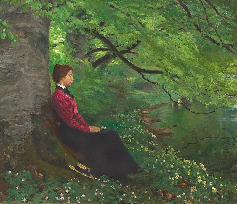 The artist Meta Maren's daughter. - H. A. Brendekilde