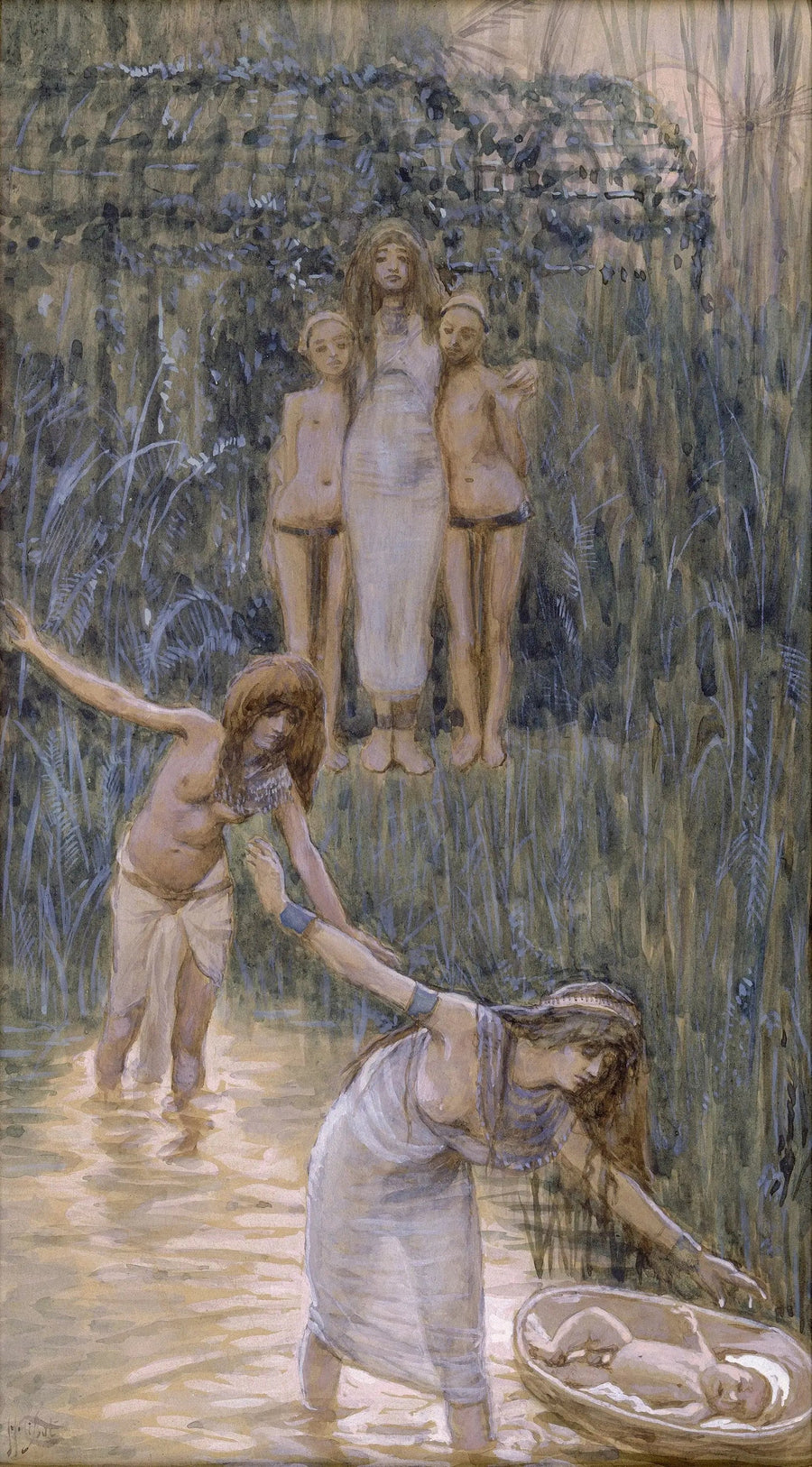 The Daughter of Pharaoh Summons Moses - James Tissot