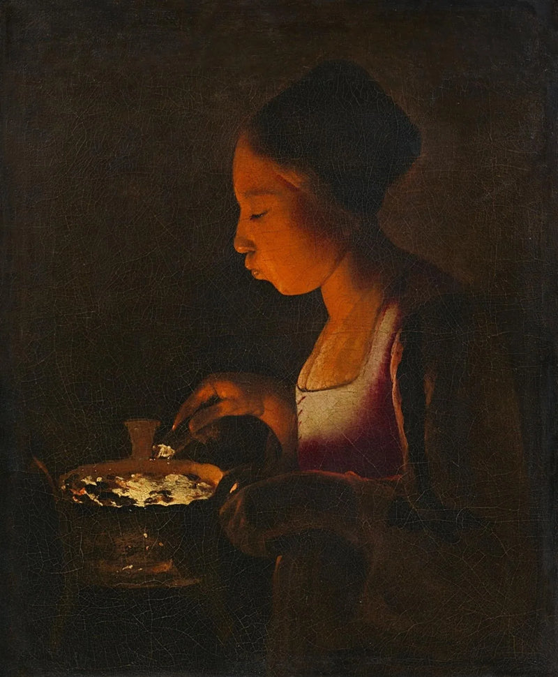 The Girl with the Braisier - Georges de La Tour