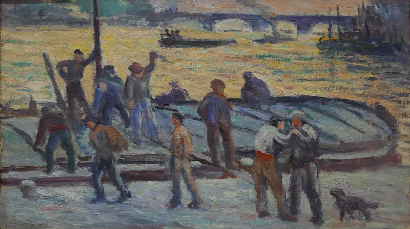 The End of the Day. Cement Debardeurs - Maximilien Luce