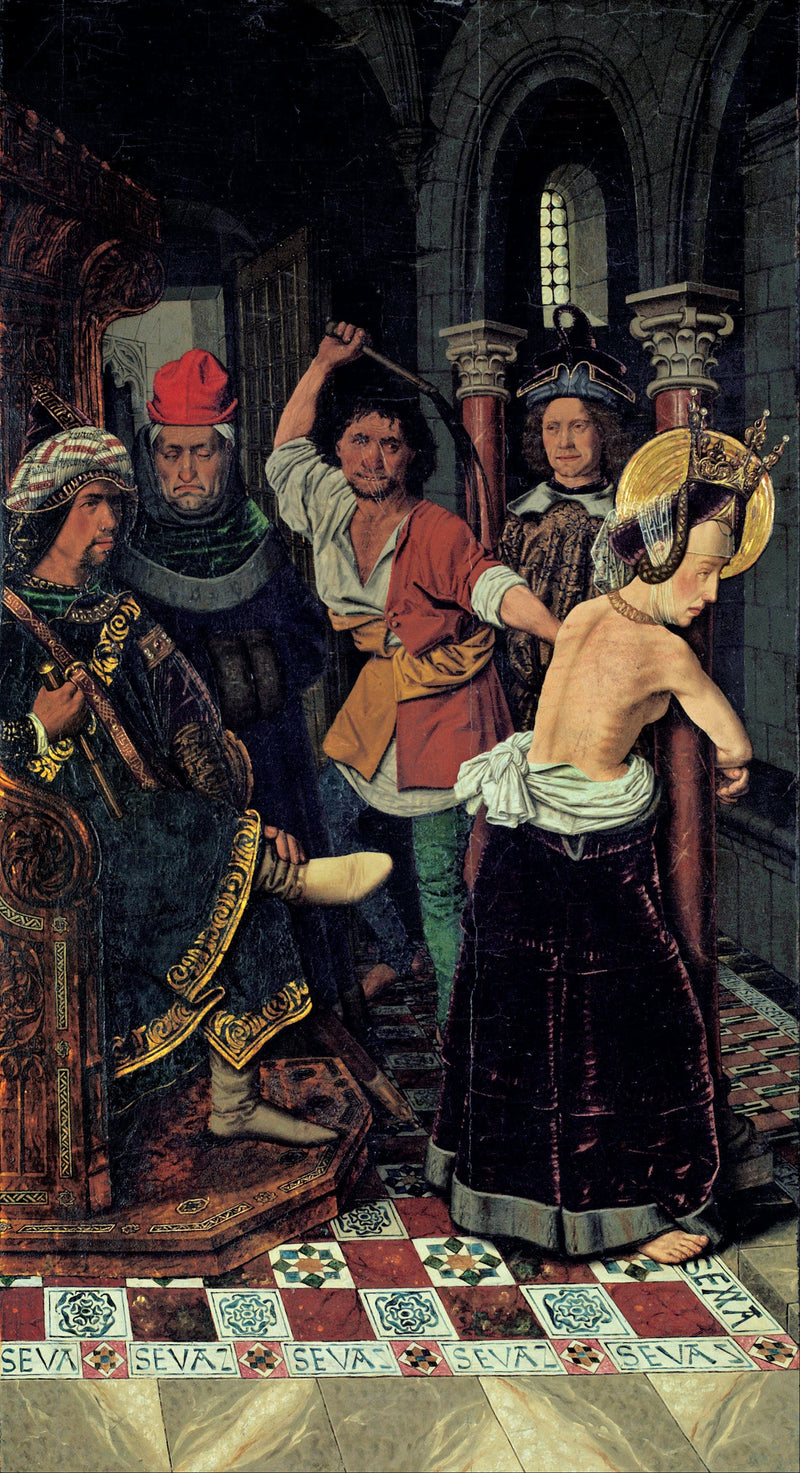 The Flagellation of Saint Engracia - Bartolomé Bermejo