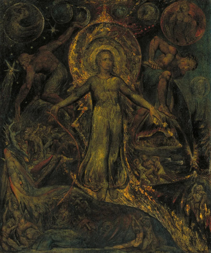 The spiritual form of Pitt guiding Béhémoth - William Blake