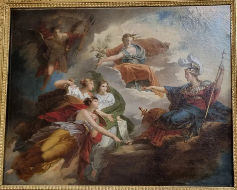 France, en Minerve, protects the arts - Charles Meynier