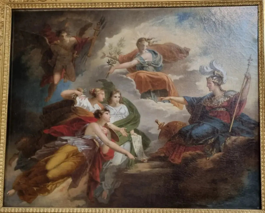 France, en Minerve, protects the arts - Charles Meynier