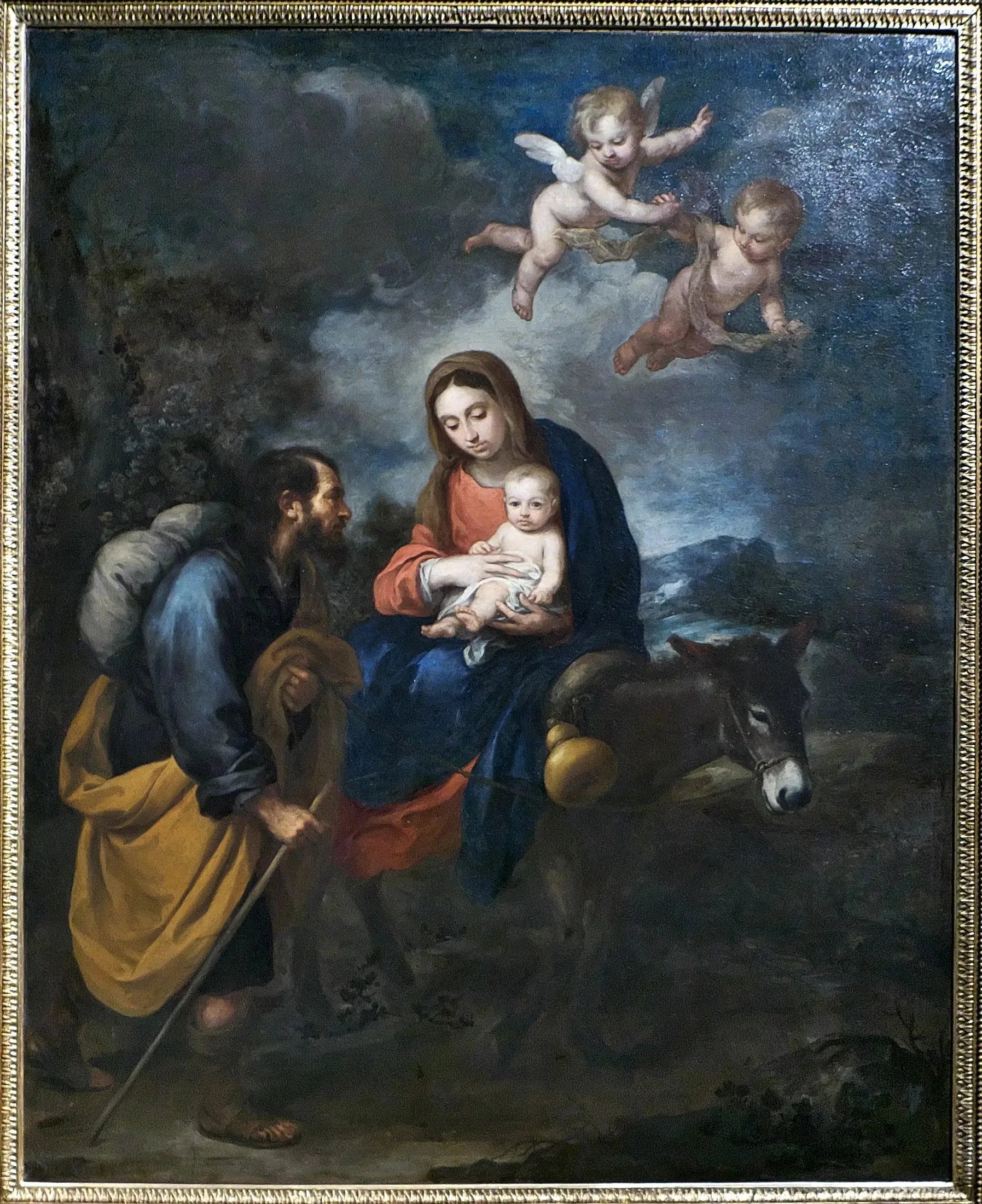 La fuite en Égypte - Bartolomé Esteban Murillo image 1 reproduction d’œuvre d’art à l’huile