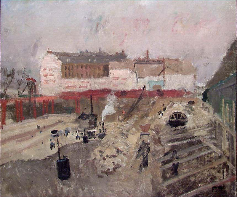 The Gare d'Orléans in Paris is under construction - Frits Thaulow