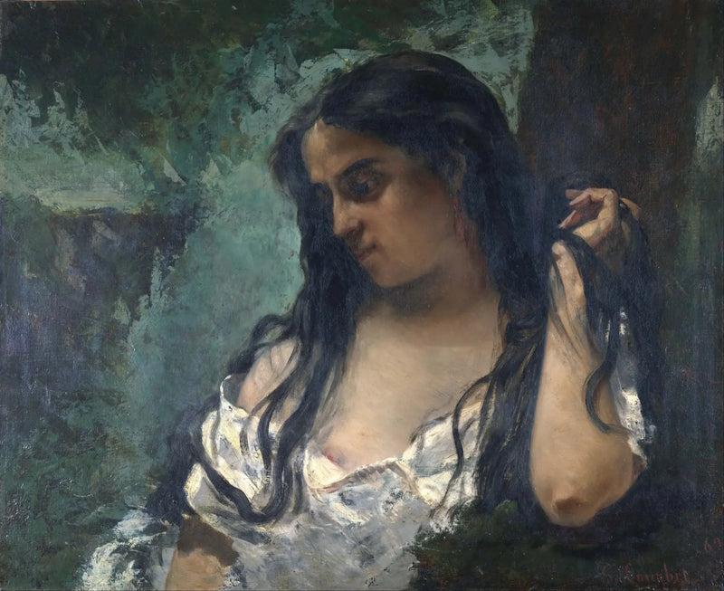 The Pensive Gypsy - Gustave Courbet