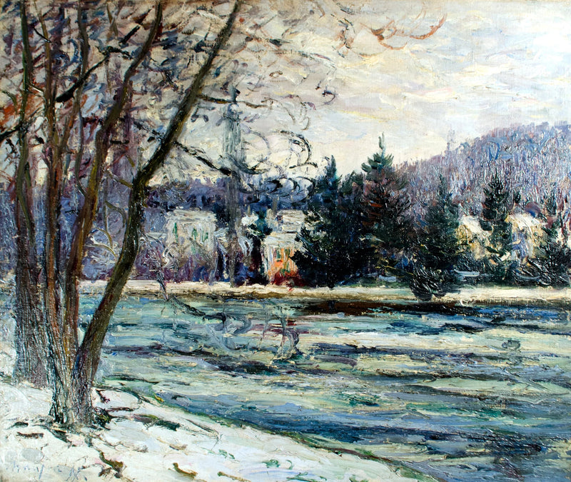 Ice, Ville d'Avray pond - Maxime Maufra