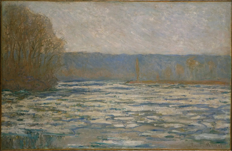 The ice breaks up on the Seine near Bennecourt - Claude Monet