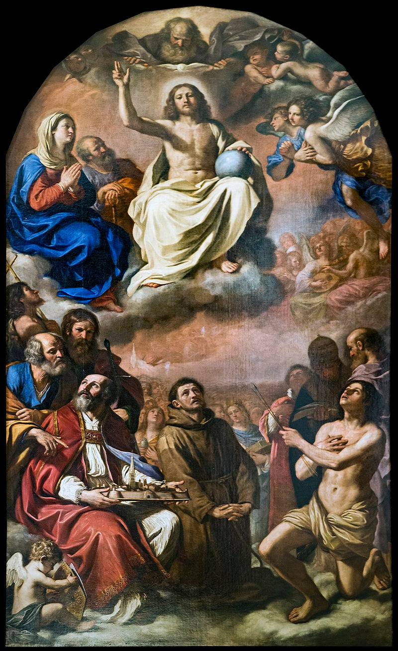 The Glory of All Saints. The Patron Saints of the City of Modena - Guercino