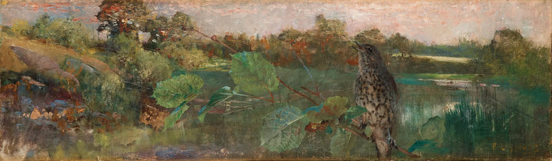 The Song Thrush - Bruno Liljefors