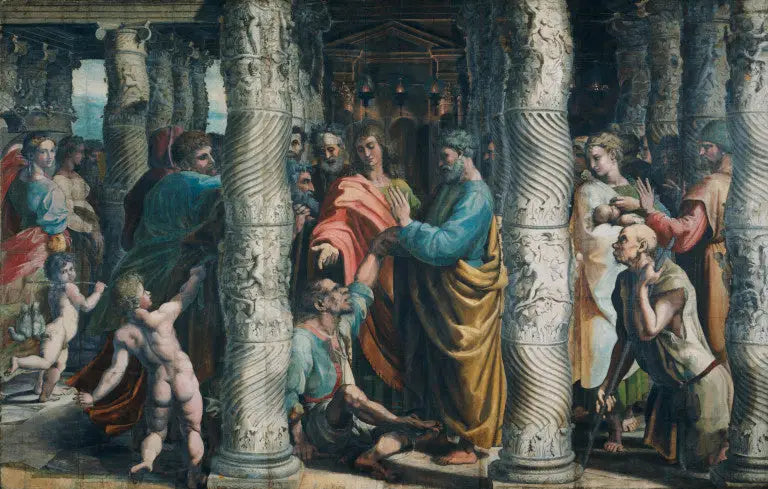The Healing of the Lame Man - Raphael Sanzio