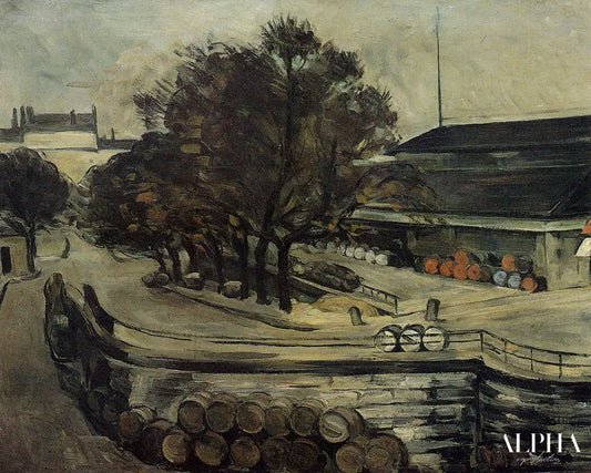 La Halle aux Vins, vue de la rue de Jussieu - Paul Cézanne - Reproductions de tableaux et peintures haut de gamme