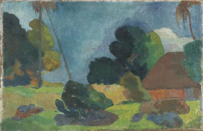 The Hut under the Palms - Paul Gauguin