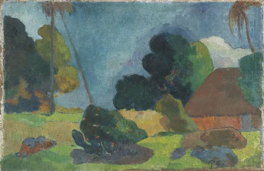 The Hut under the Palms - Paul Gauguin