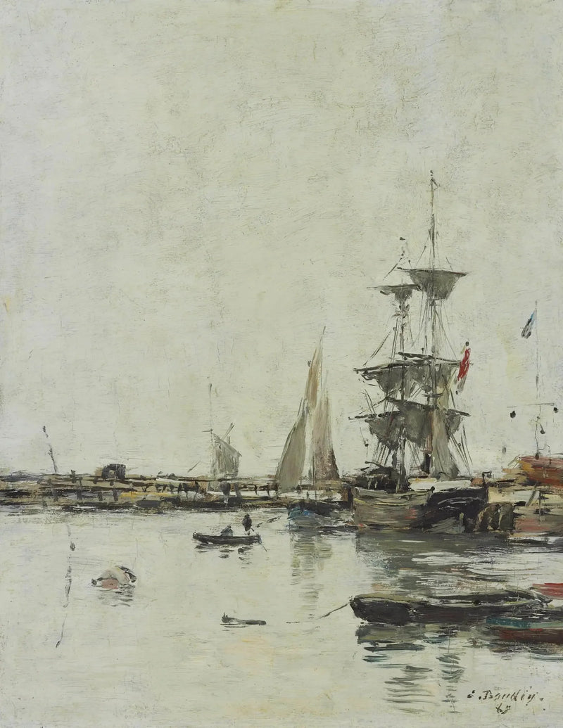 The Jetty at Trouville - Eugène Boudin