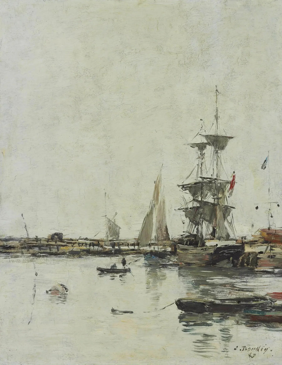 The Jetty at Trouville - Eugène Boudin