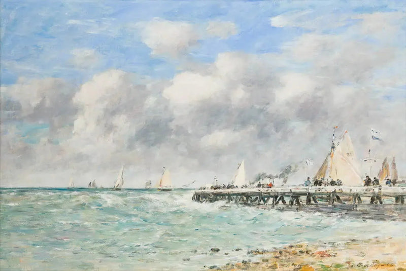 The Jetty at Trouville - Eugène Boudin