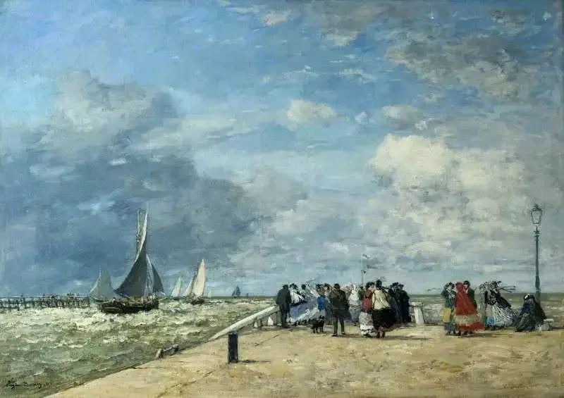 The Jetty of Trouville - Eugène Boudin