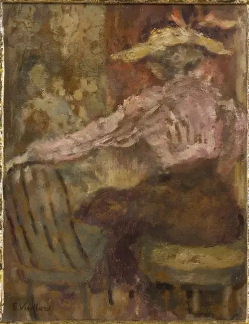 La Jeune femme en chemisier rose - Édouard Vuillard image 1 copie de tableau peinte à la main