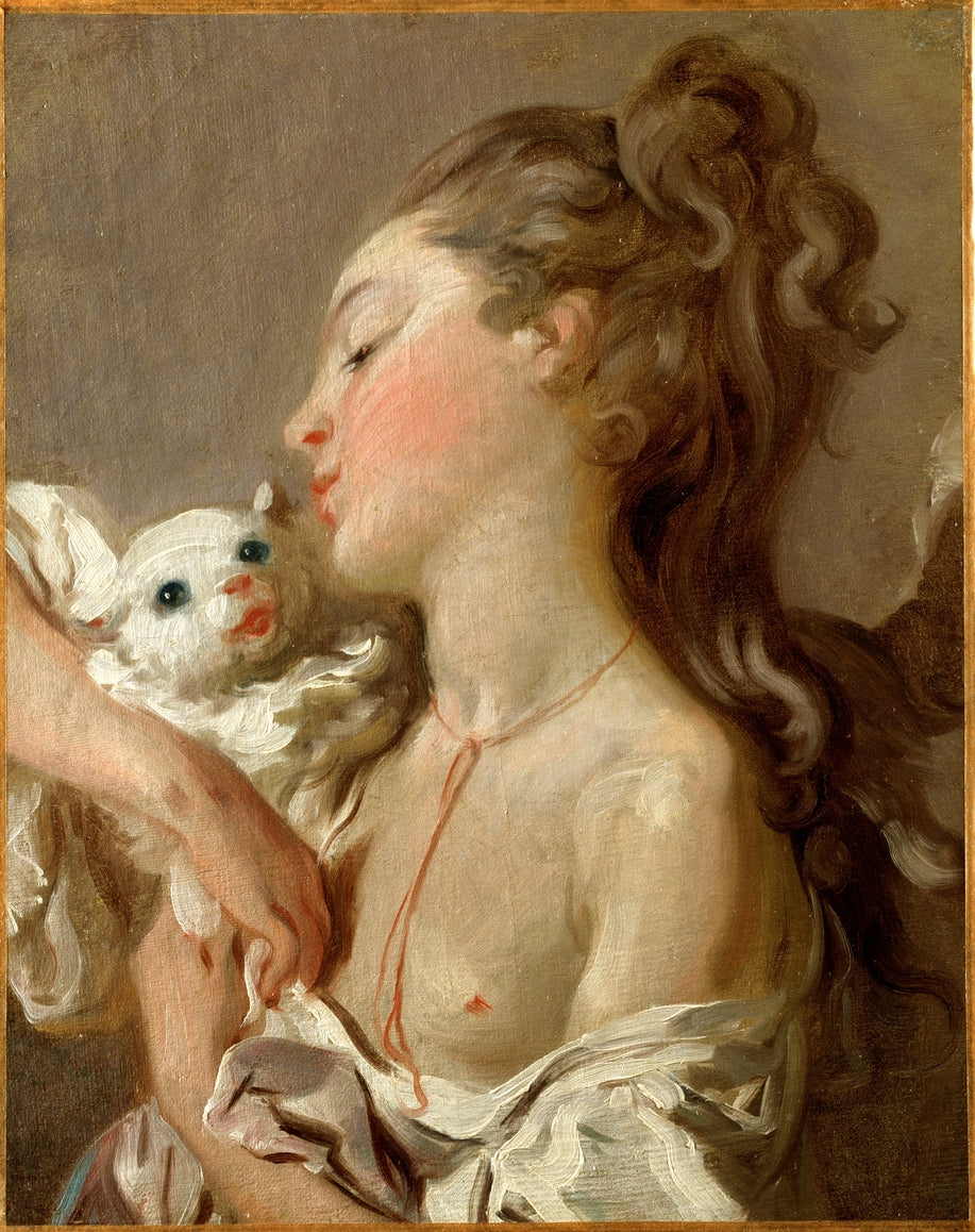 The Young Girl with a Cat - Jean-Honoré Fragonard