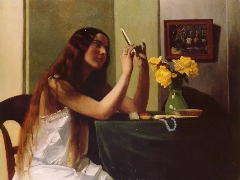 The Young Girl at the Mirror - Félix Vallotton