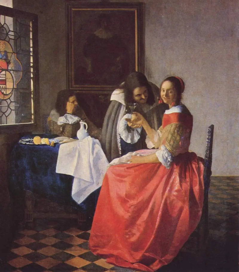 The Young Girl with a Glass of Wine - Johannes Vermeer