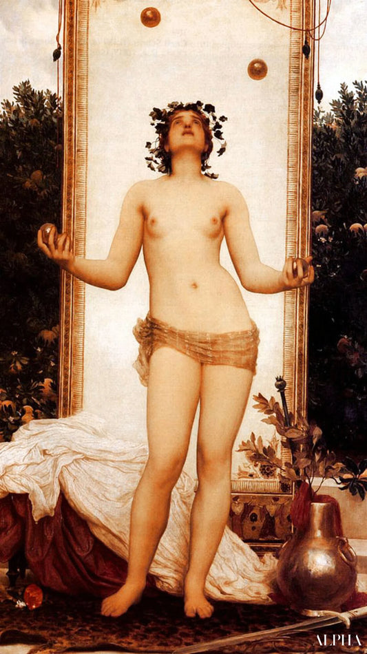 The Young Girl Juggler Antique - Frederic Leighton Reproductions of Paintings in Oil