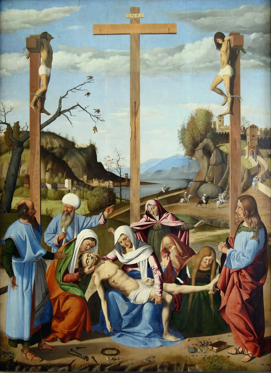 The Lamentation over the Body of Christ Dead. - Marco Basaiti
