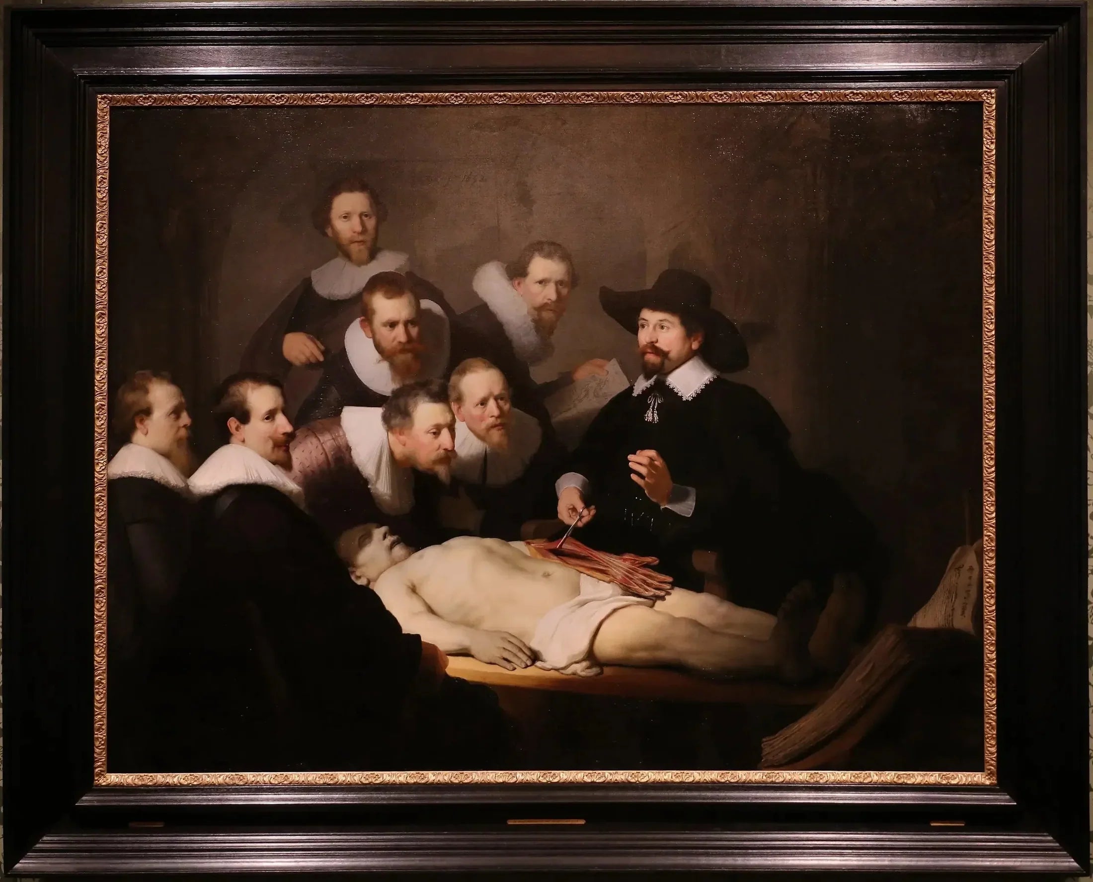 La Leçon d'anatomie du docteur Tulp - Rembrandt image 2 tableau peint à l’huile sur toile