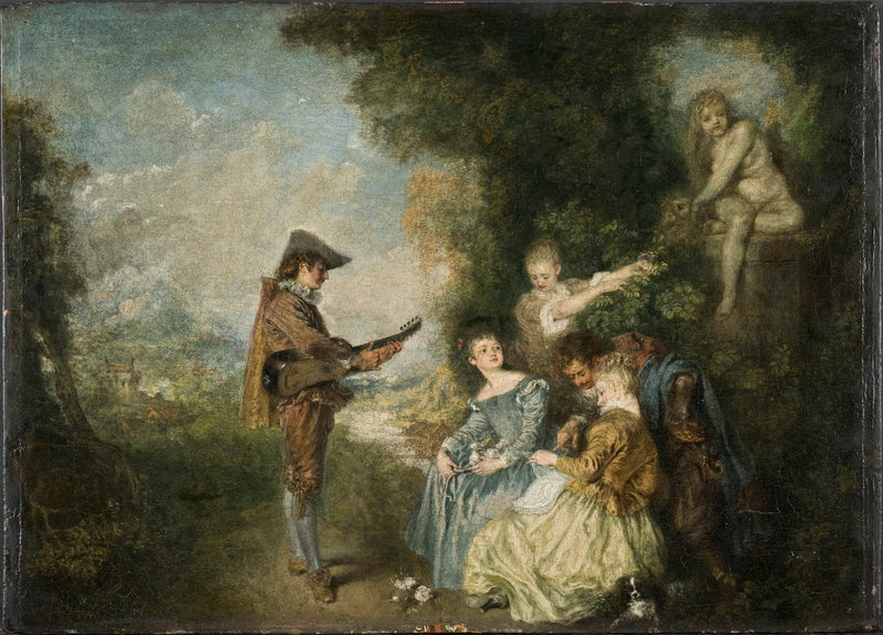 The Lesson of Love - Antoine Watteau