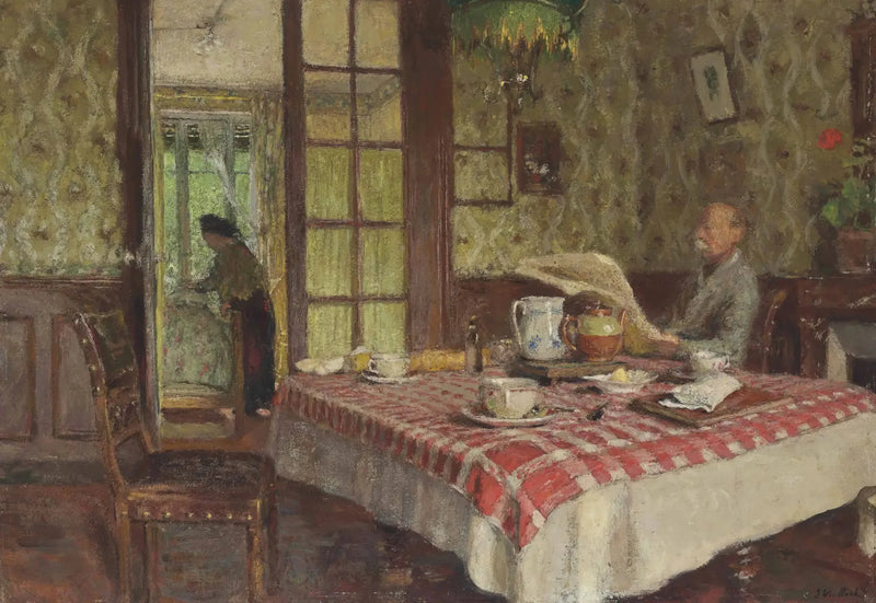 Reading in the dining room, Vaucresson - Édouard Vuillard