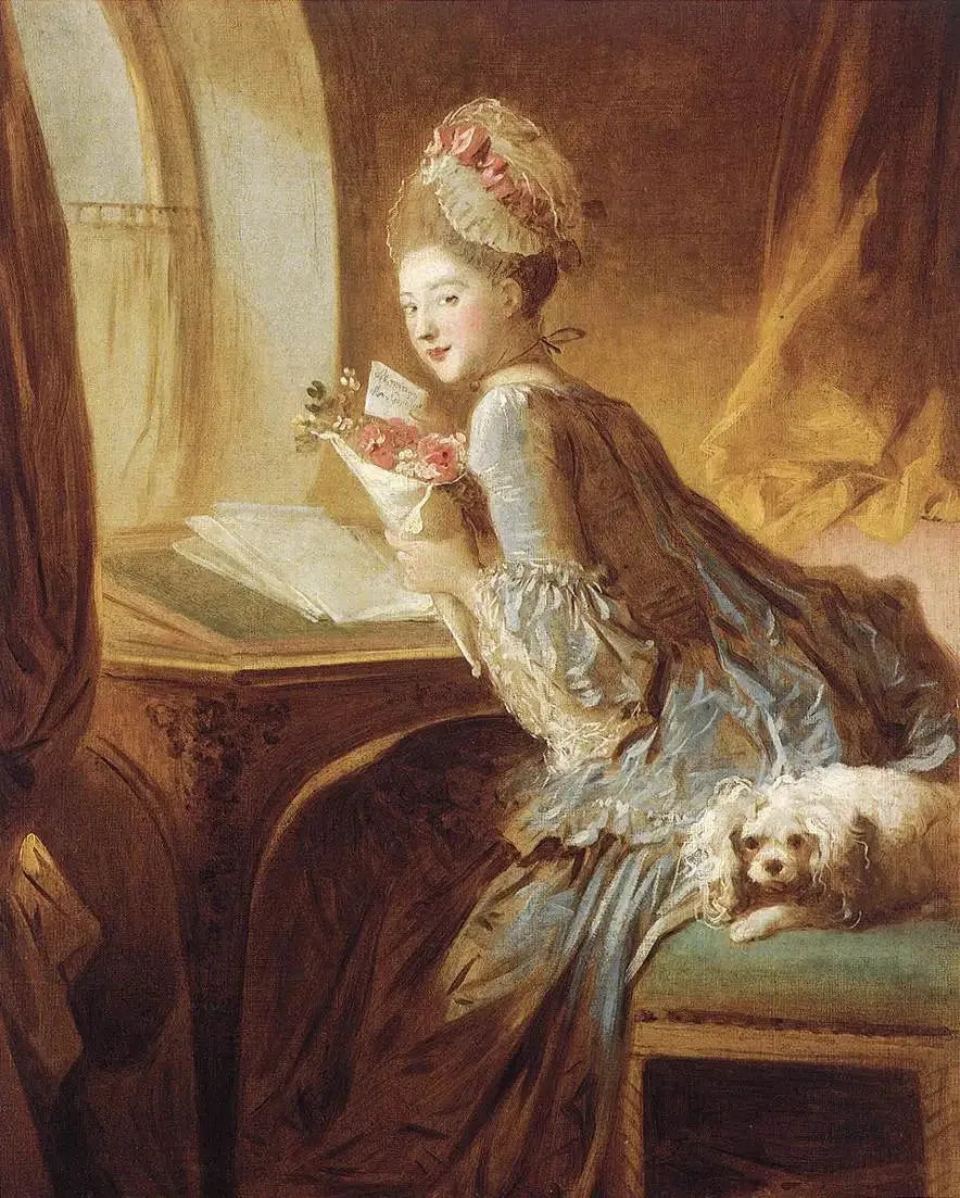 La Lettre d'amour - Jean-Honoré Fragonard image 1 tableau peint à l’huile sur toile