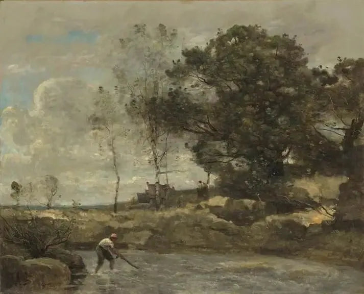 The Lifting of the Nets - Jean-Baptiste Camille Corot