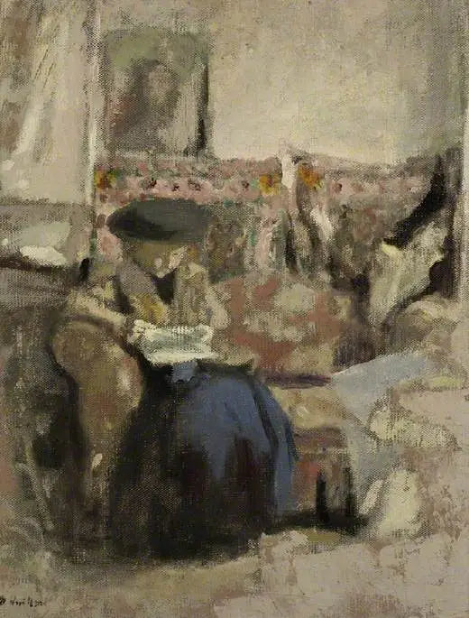 The Reader on the Cushion - Édouard Vuillard