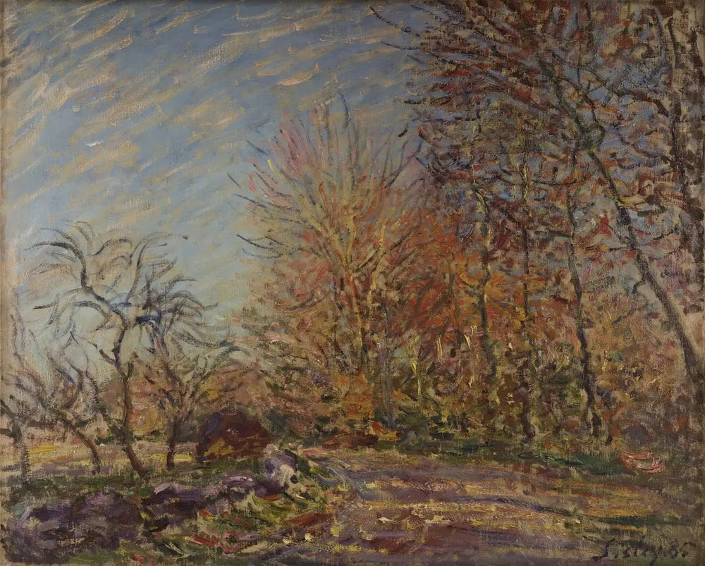 La lisière de la Forêt de Fontainebleau - Alfred Sisley image 1 copie peinte à la main à l’huile