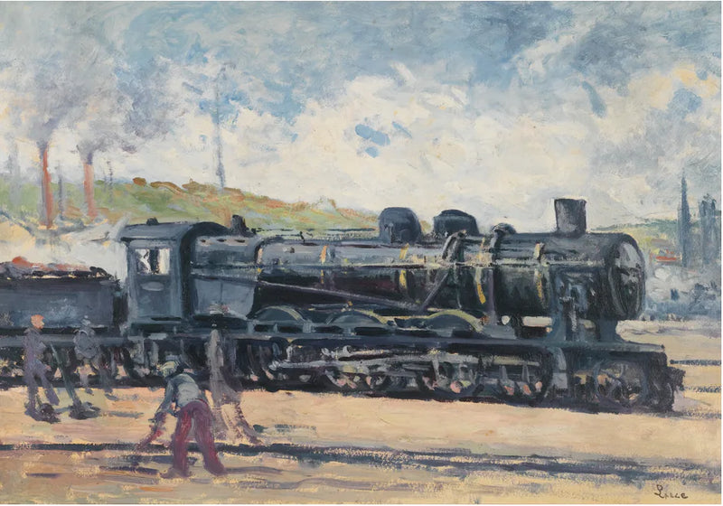 The locomotive, environs of Charleroi - Maximilien Luce