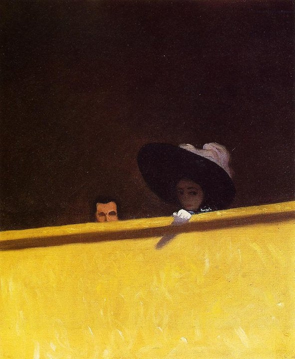 The theater box, the gentleman and the lady - Félix Vallotton