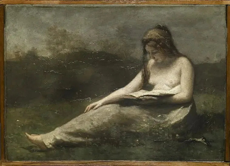 The Madeleine Reading - Jean-Baptiste Camille Corot