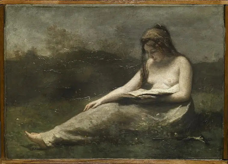 The Madeleine Reading - Jean-Baptiste Camille Corot