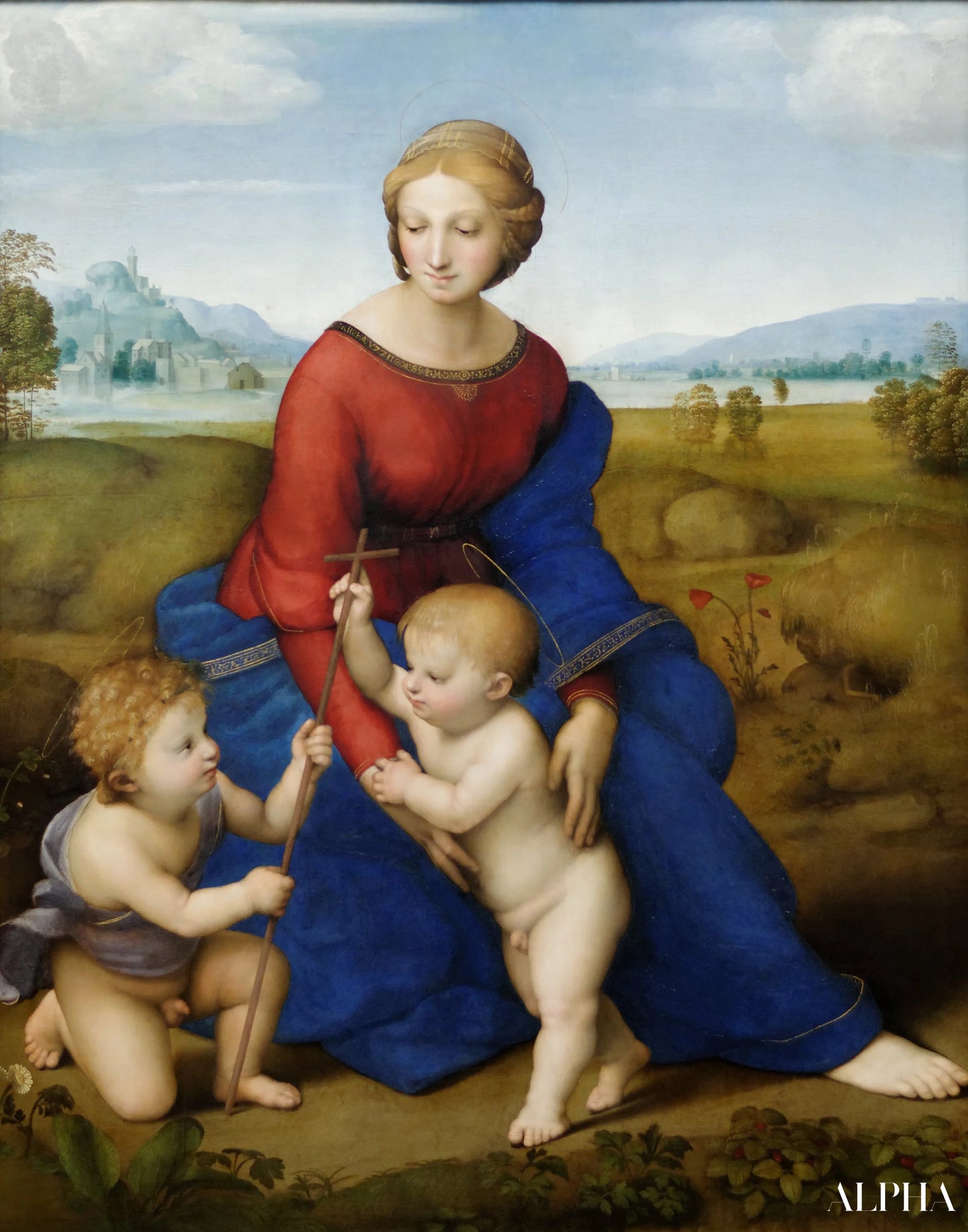 The Madonna in the Meadow - Raphael (painter) - High-end reproductions of paintings and artworks