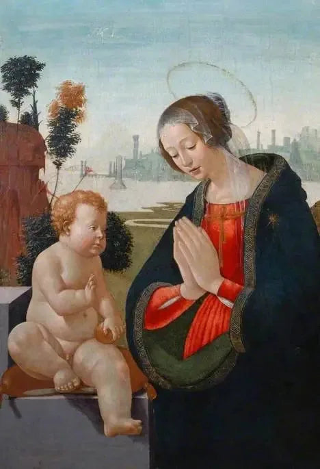 The Madonna Adoring the Child - Domenico Ghirlandaio