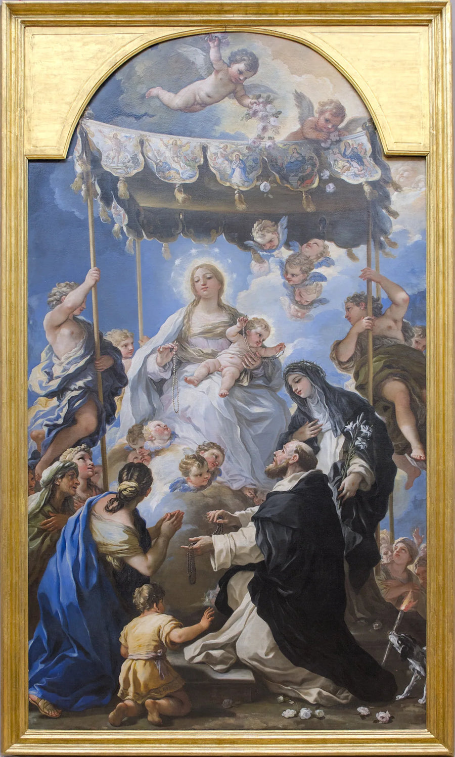The Madonna with the Canopy - Luca Giordano