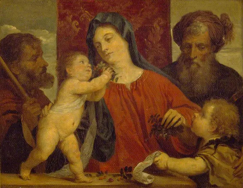 The Madonna with Cherries - David Teniers the Younger