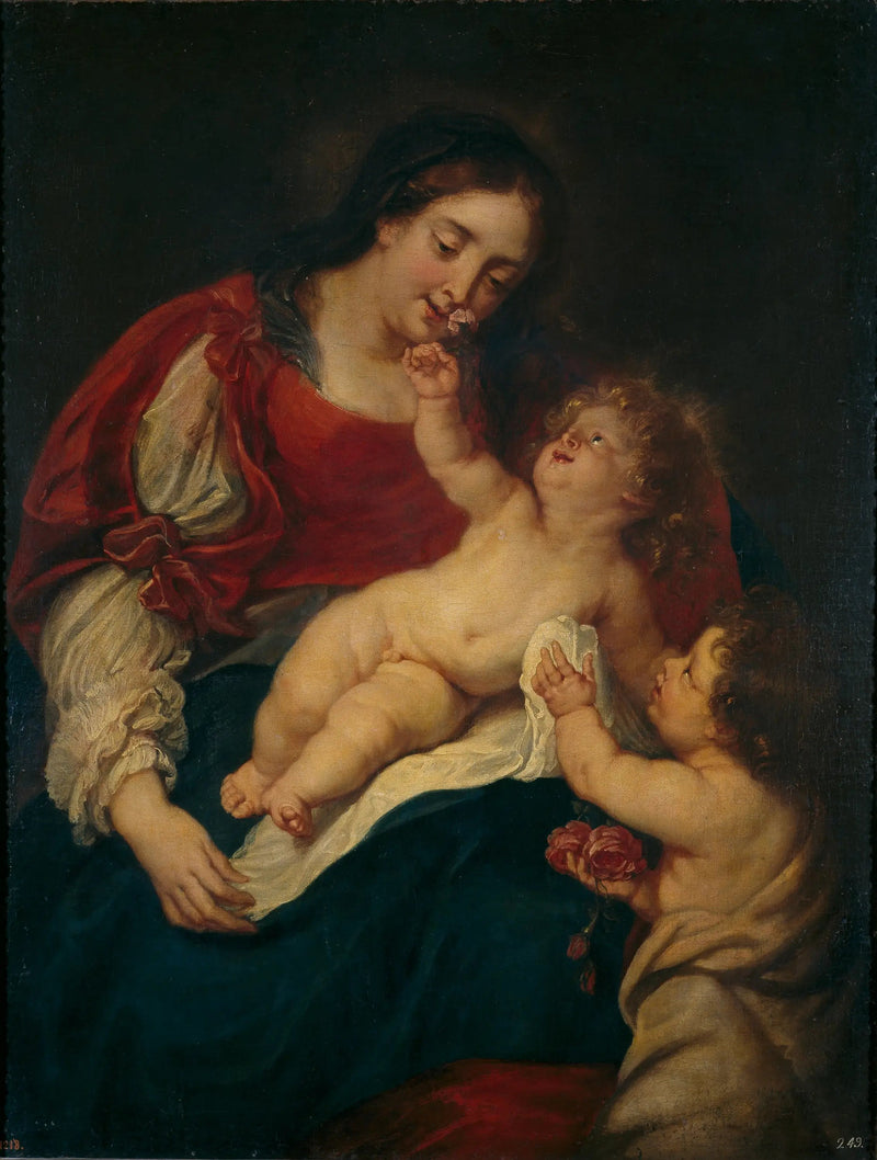The Madonna with Roses - Antoine van Dyck