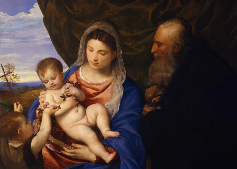 The Madonna with Roses - Titian