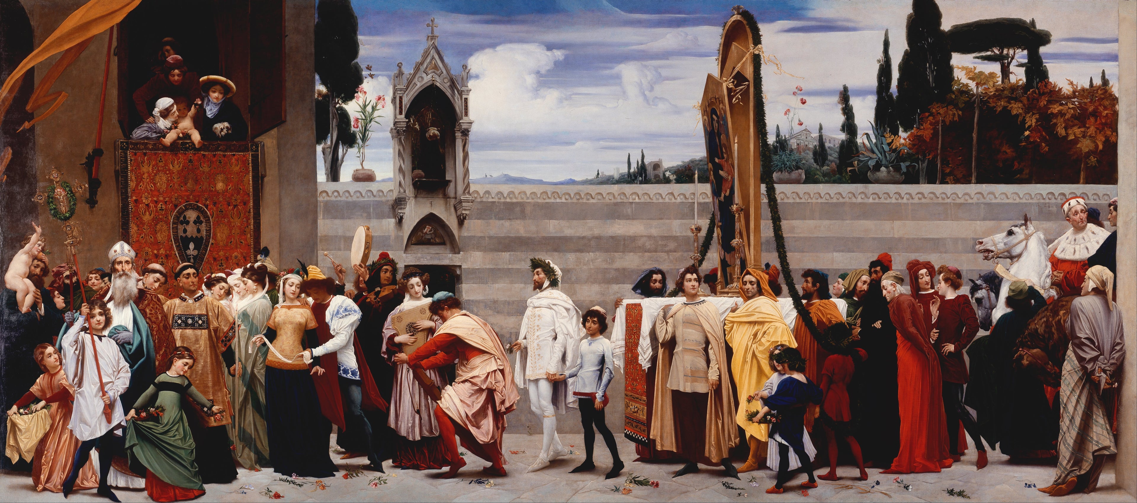 The Madonna of Cimabue carried in procession in Florence - Frederic Leighton