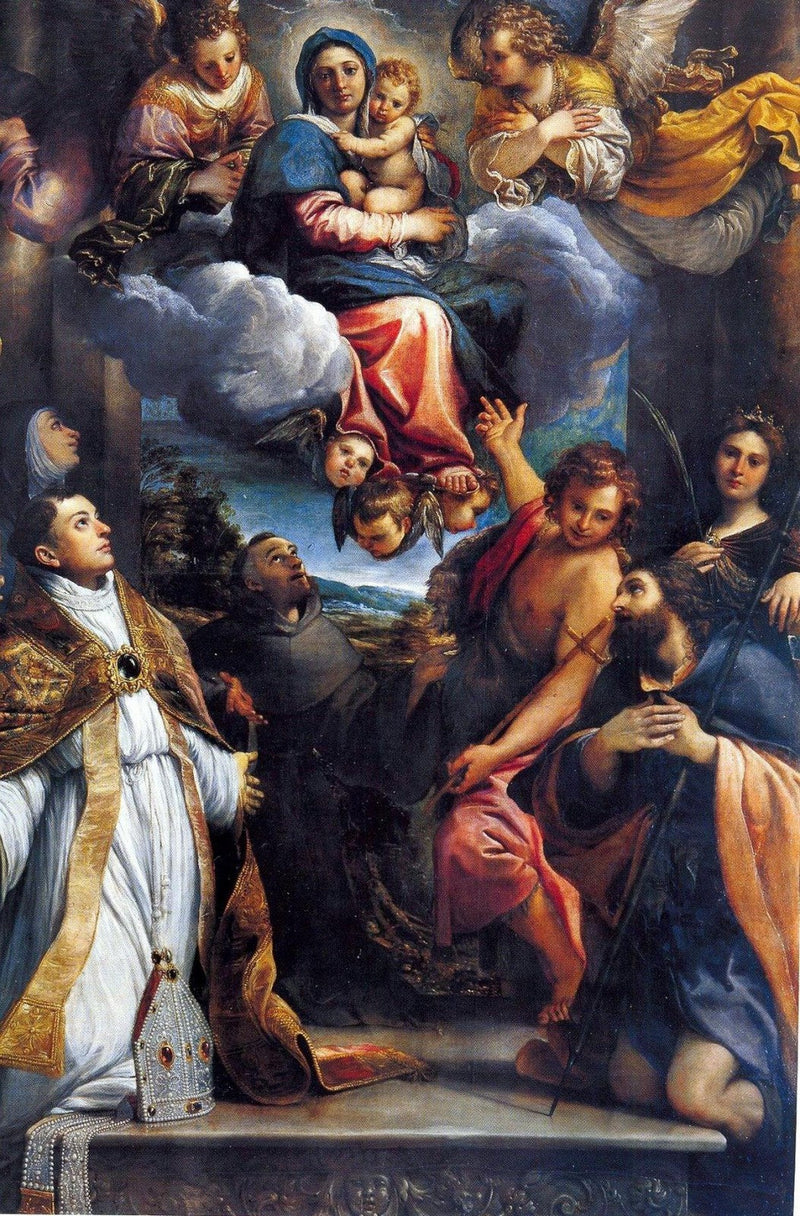 The Madonna in Glory with the Saints - Annibale Carracci